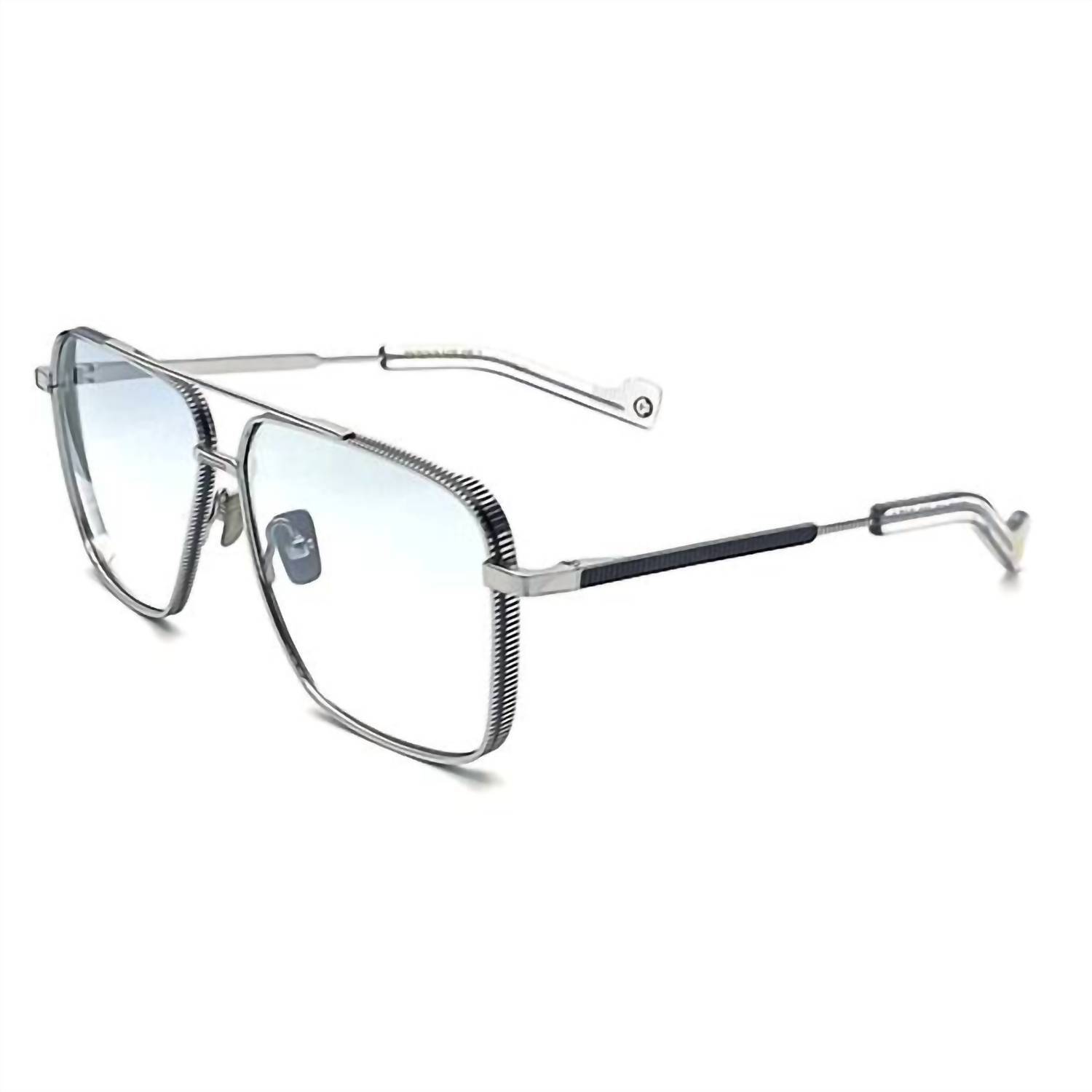 New Entourage Of 7 Unisex Kerbs One Aviator Eyeglasses In Silver Navy